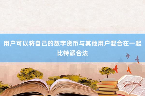 用户可以将自己的数字货币与其他用户混合在一起比特派合法