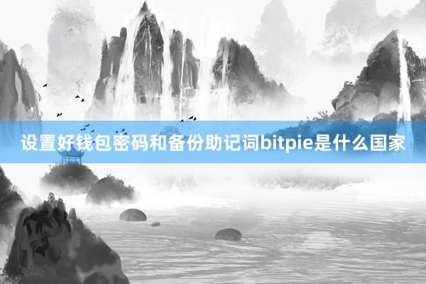 设置好钱包密码和备份助记词bitpie是什么国家