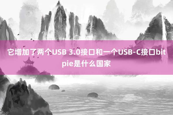 它增加了两个USB 3.0接口和一个USB-C接口bitpie是什么国家