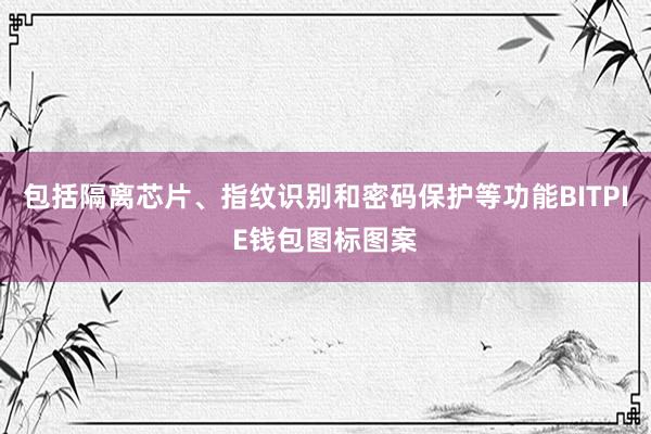 包括隔离芯片、指纹识别和密码保护等功能BITPIE钱包图标图案