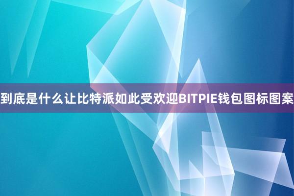 到底是什么让比特派如此受欢迎BITPIE钱包图标图案