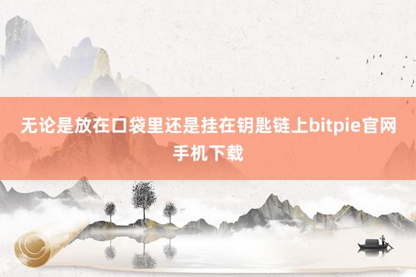 无论是放在口袋里还是挂在钥匙链上bitpie官网手机下载