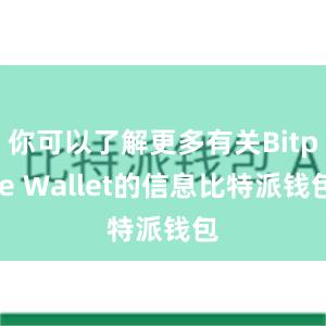 你可以了解更多有关Bitpie Wallet的信息比特派钱包