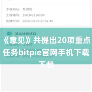 《意见》共提出20项重点任务bitpie官网手机下载