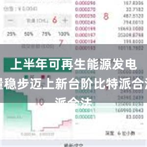 上半年可再生能源发电量稳步迈上新台阶比特派合法