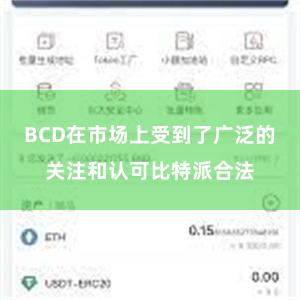 BCD在市场上受到了广泛的关注和认可比特派合法